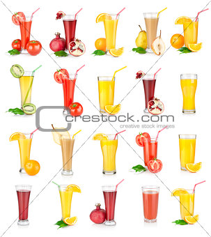 Collage of juices
