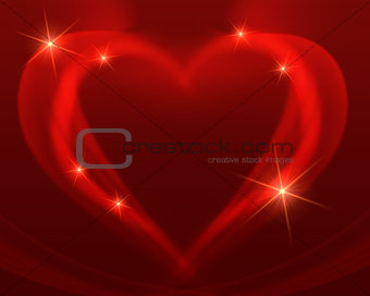 shining red heart