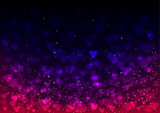 Colorful Hearts on a Dark Background