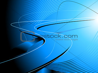 Abstract Blue Road Background