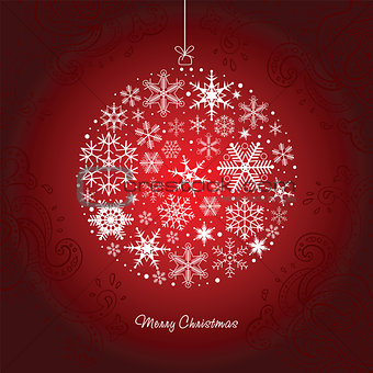Merry Christmas. Winter snowflakes background.