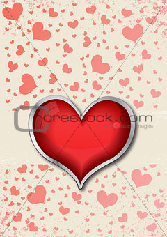 Valentine's card with heart