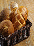 Loaves of bread in a basket