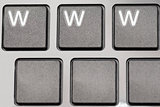 Detail of Black Laptop Keys, WWW.