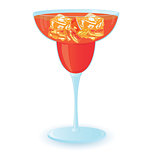 Cocktail with ice isolated vector illustration