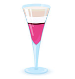 Layered  cocktail vector illustration