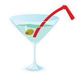 Martini cocktail vector illustration
