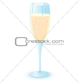 Two champagne glasses vector illutration
