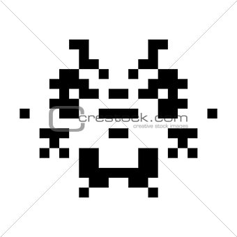 simple monster pixel face
