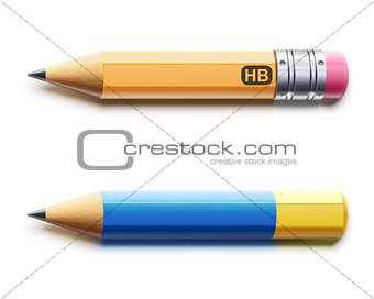 Two sharpened pencils 