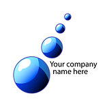Vector blue bubbles for corporate design