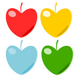 Heart fruit paper vector