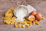 Traditional pasta ingredients