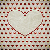 Vector Vintage Valentine's Card with Hearts