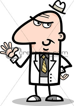 businessman in suit cartoon illustration
