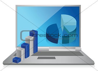 Laptop showing a spreadsheet