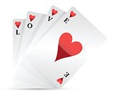 love playing cards illustration design