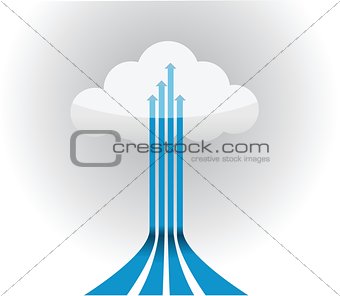 Cloud with arrow connections