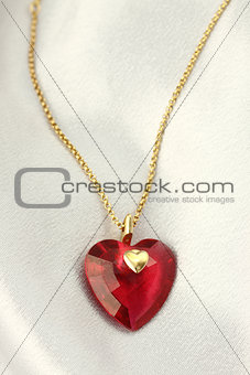red crystal heart