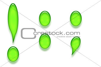 Plastic Green Punctuation Marks