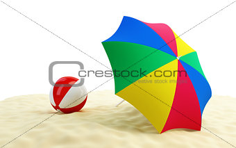 beach ball umbrella beach