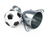 trophy silver cup football