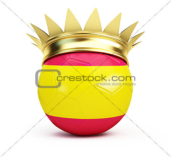 soccer ball spain gold crown