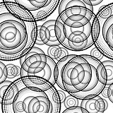 Abstract circles background seamless pattern