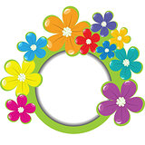 Spring floral frame with place for your text