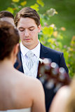 Groom on wedding ceremony