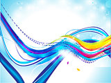 abstract colorful wave background with sparkle