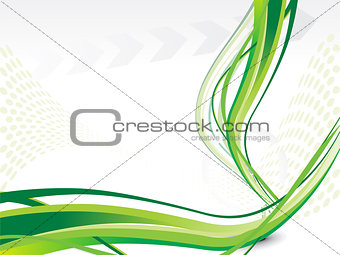 abstract green web background with arrow