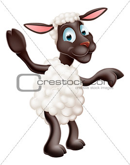 Sheep waving and pointing