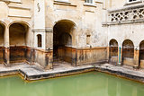Ancient Roman Baths in the City of Bath, United Kingdom