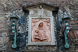 Madonna and the Child Relief in Siena, Tuscany, Italy