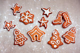 Homemade christmas cookies - gingerbread for Christmas