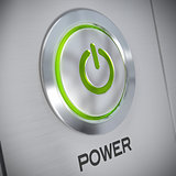 Power button of a computer, energy save 