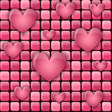 Pink pile with hearts