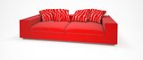red sofa