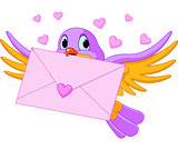 Bird with love letter