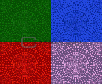 set of seamless patterns of circles