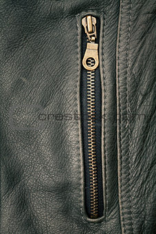 Zipper and leather