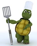 tortoise chef with fish slice