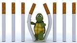 tortoise escaping cigarette prison