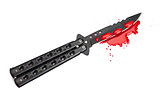 Blood Covered Butterfly Knife