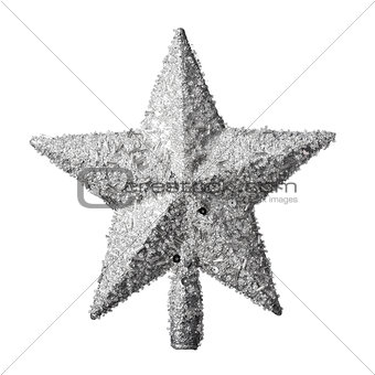 golden Christmas star decoration for hanging on tree