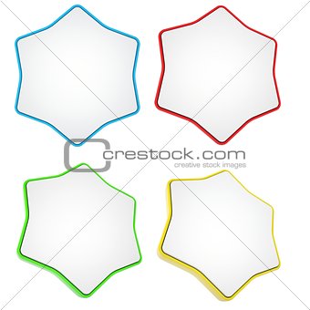 A set of colorful stars