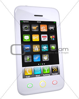 White smartphone