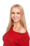 Smiling blond woman