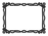 black rope calligraphy ornamental decorative frame pattern